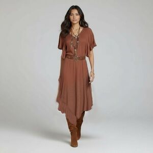 $88 NWT Women’s Joyfolie Mia Joy Ricard Cedarwood Maxi Dress Sz XS